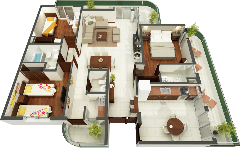 Departamentos 4 ambientes